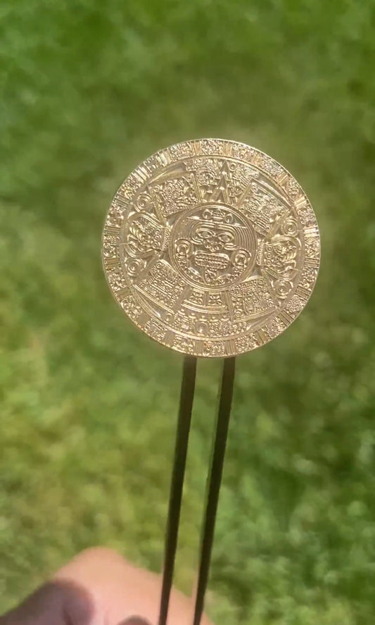 Aztec Calendar Pin