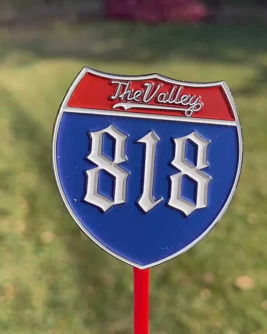 818 Blue Freeway Sign