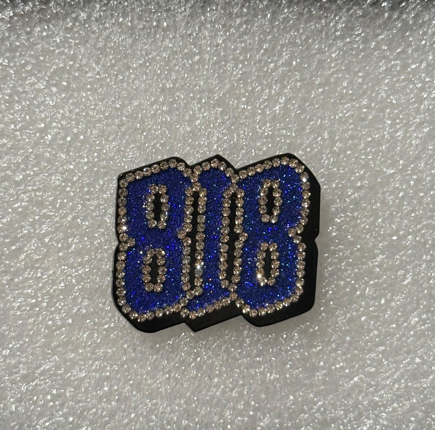 818 Blue/Black Rhinestone