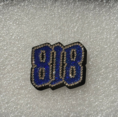 818 Blue/Black Rhinestone