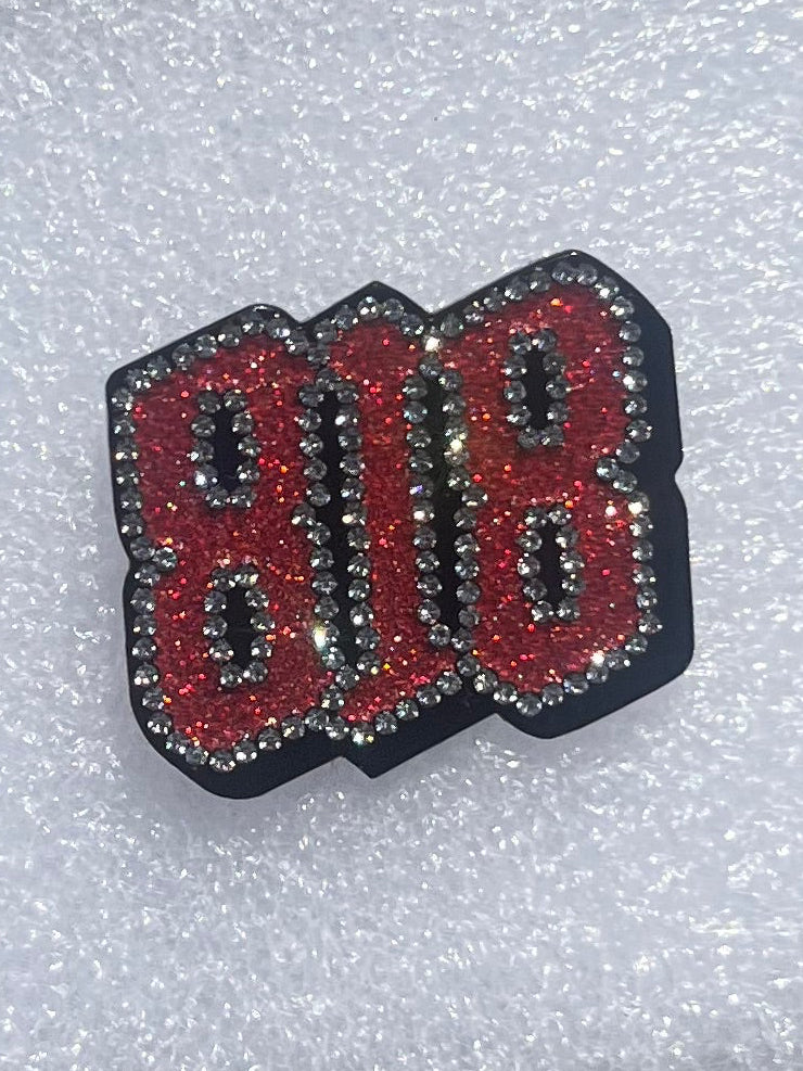 818 Rhinestone Red/Black