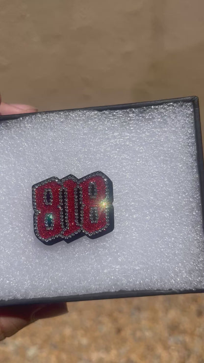 818 Rhinestone Red/Black